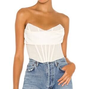 NWT NBD Hailee Bustier Corset Top in Ivory, size M